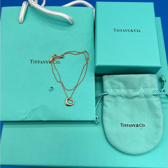 🔴Authentic TIFFANY & CO 18K ROSE GOLD Open Heart Necklace 🔴 - Picture 5 of 13